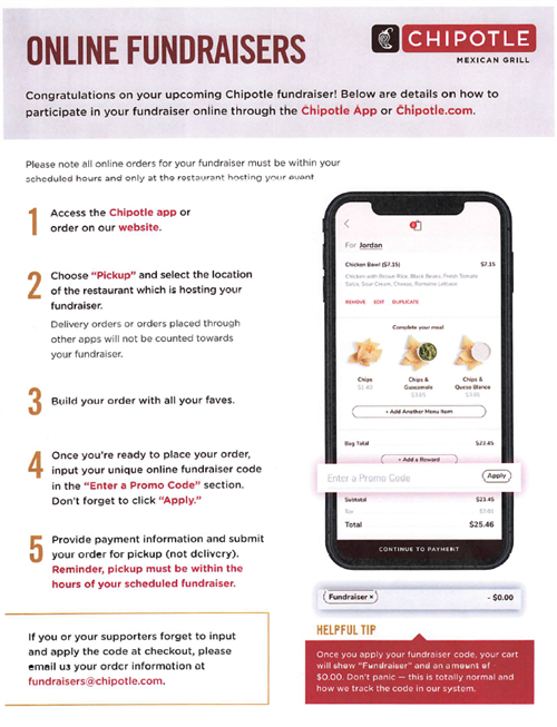 Chipotle Instructions